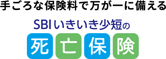 手ごろな保険料で万が一に備えるSBIいきいき少短の死亡保険