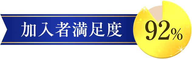 加入者満足度 約92%